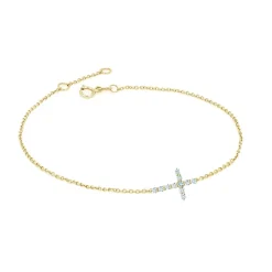 Diamond Cross Bracelet