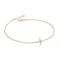 Diamond Cross Bracelet