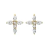 Diamond Cross Stud Earrings