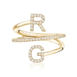 Diamond Doublet Initial Spiral Ring
