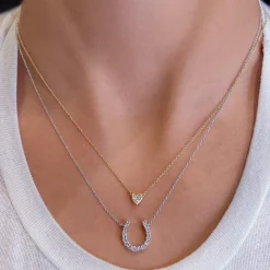 Diamond Horseshoe Necklace