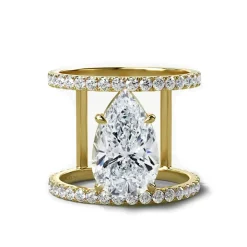 Diamond Hourglass Engagement Ring