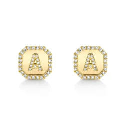 Diamond Initial Cufflinks