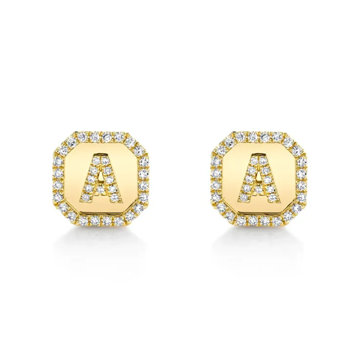 Diamond Initial Cufflinks