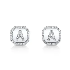 Diamond Initial Cufflinks