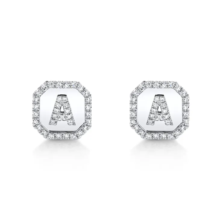 Diamond Initial Cufflinks