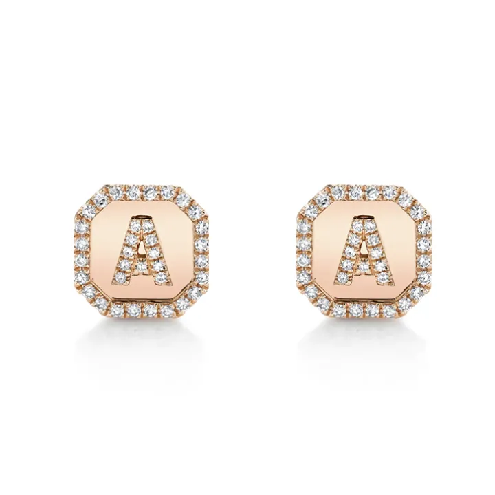 Diamond Initial Cufflinks