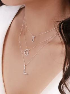 Diamond Initial Pendant