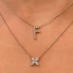 Diamond Initial Pendant