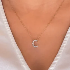 Diamond Initial Pendant