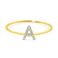 Diamond Initial Ring