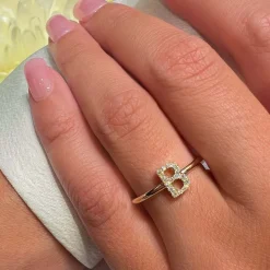 Diamond Initial Ring