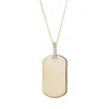 Diamond Link Dog Tag Necklace