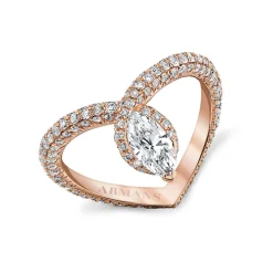 Diamond Marquise Heart Shaped Ring