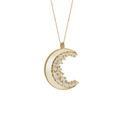 Diamond Moon Necklace