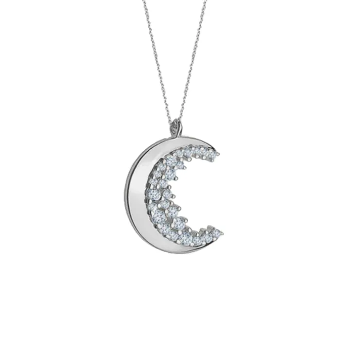 Diamond Moon Necklace