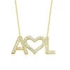Diamond Multi Initial Heart Necklace