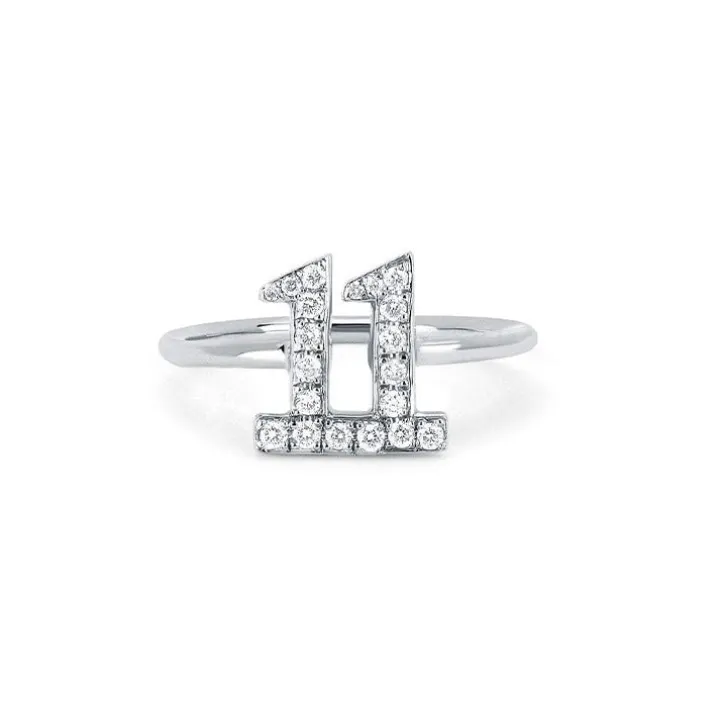 Diamond Number Ring