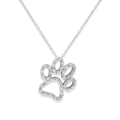 Diamond Paw Print Necklace