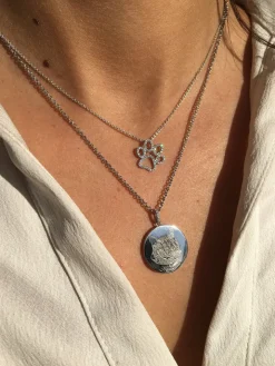 Diamond Paw Print Necklace
