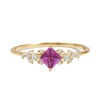 Diamond Petal Pink Sapphire Ring
