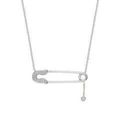 Diamond Safety Pin Pendant