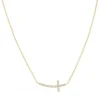 Diamond Sideways Cross Necklace