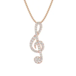 Diamond Treble Clef Necklace