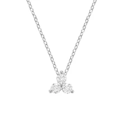 Diamond Trio Cluster Necklace