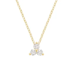 Diamond Trio Cluster Necklace