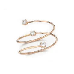 Distant Diamond Spiral Ring