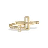 Double Cross Spiral Ring