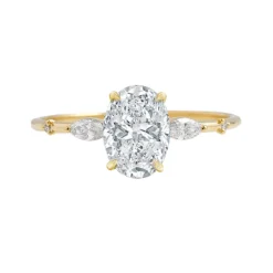 Elara Purple Sapphire Engagement Ring with Accent Stones