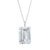Emerald Diamond Drop Pendant