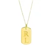 Engraved Double Initial Dog Tag