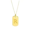 Engraved Initial Dog Tag