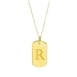 Engraved Initial Dog Tag