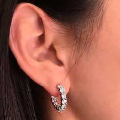 Evie Diamond Hoops