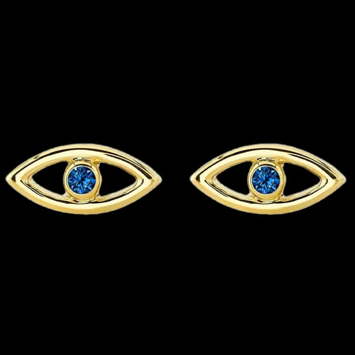 Evil Eye Bezel Studs