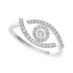 Evil Eye Diamond Ring