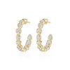 Fallon Bezel Set Diamond Hoops