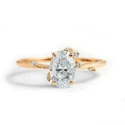 Fire Fly Diamond Engagement Ring