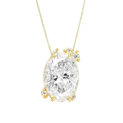 Fire Fly Oval Diamond Necklace