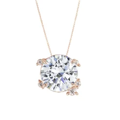 Fire Fly Round Diamond Necklace