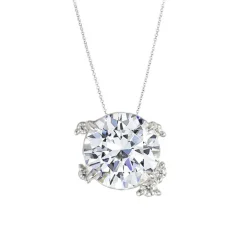Fire Fly Round Diamond Necklace