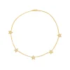 Five Diamond Stars Necklace