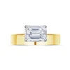 Floating Diamond Emerald Band