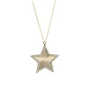 Fluted Diamond Star Necklace