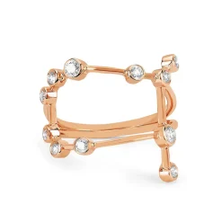 Gemini Diamond Constellation Ring