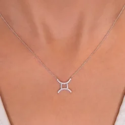 Gemini Diamond Zodiac Necklace